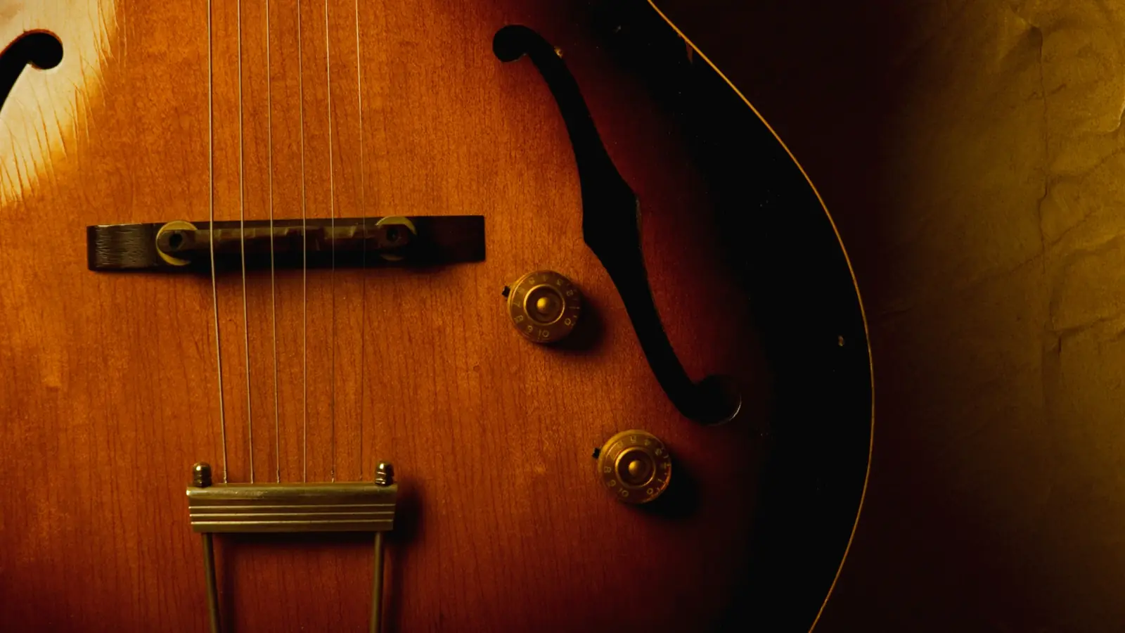 Archtop guitar bridge and tailpiece